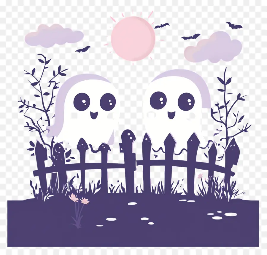 Valla De Halloween，Fantasmas PNG