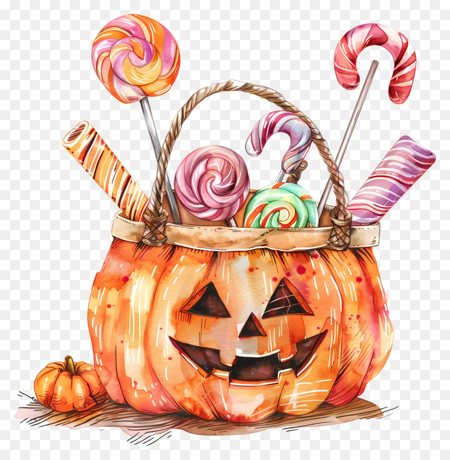 Cesta De Halloween，Cesta De Dulces PNG