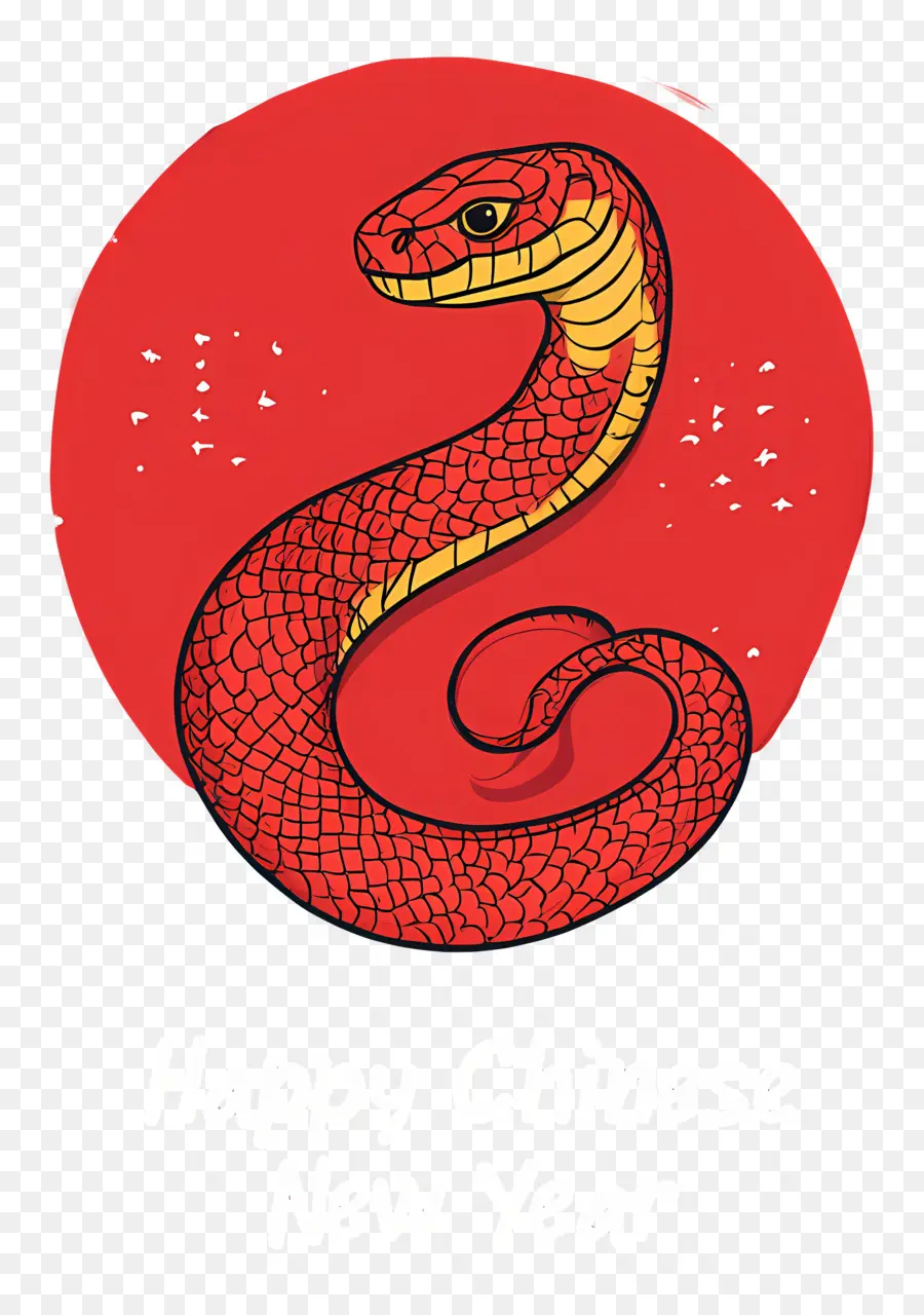 Año Nuevo Chino，Serpiente Roja PNG