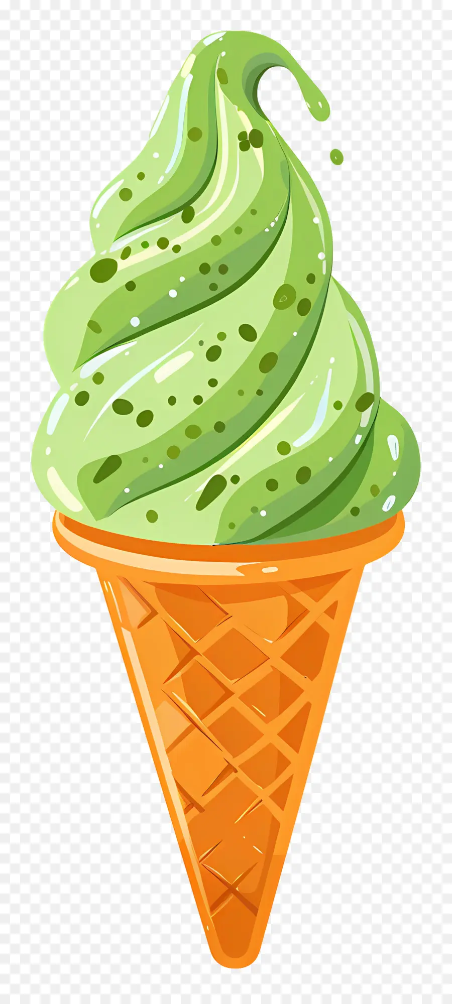 Helado De Matcha，Cono De Helado PNG