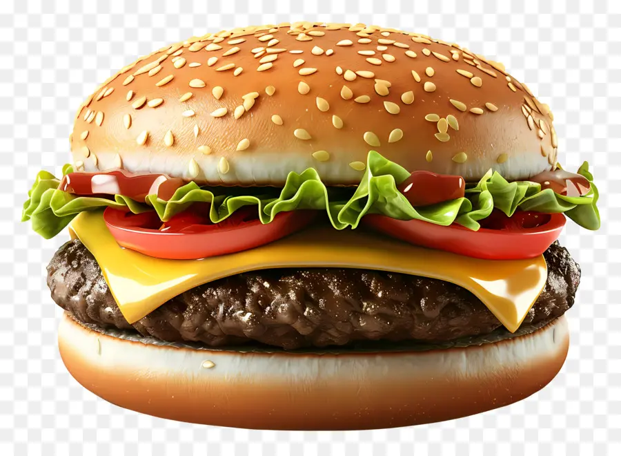 Hamburguesa Simple，Hamburguesa Con Queso PNG