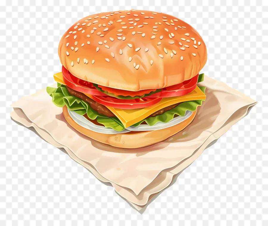 Hamburguesa Simple，Hamburguesa PNG