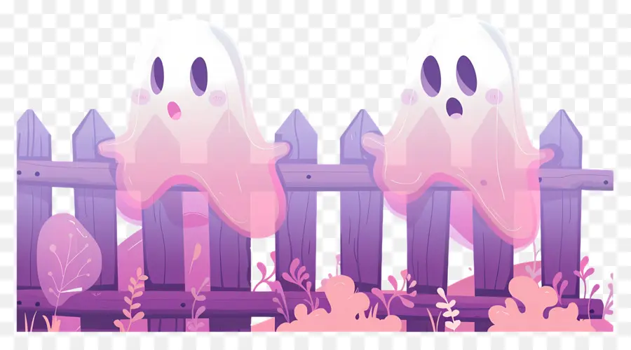 Valla De Halloween，Lindos Fantasmas PNG