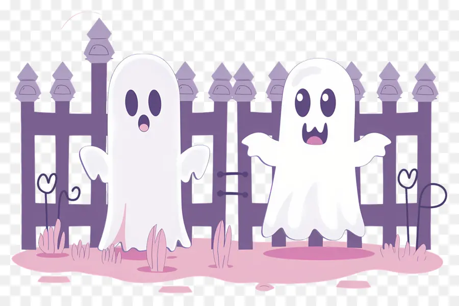 Valla De Halloween，Fantasmas PNG