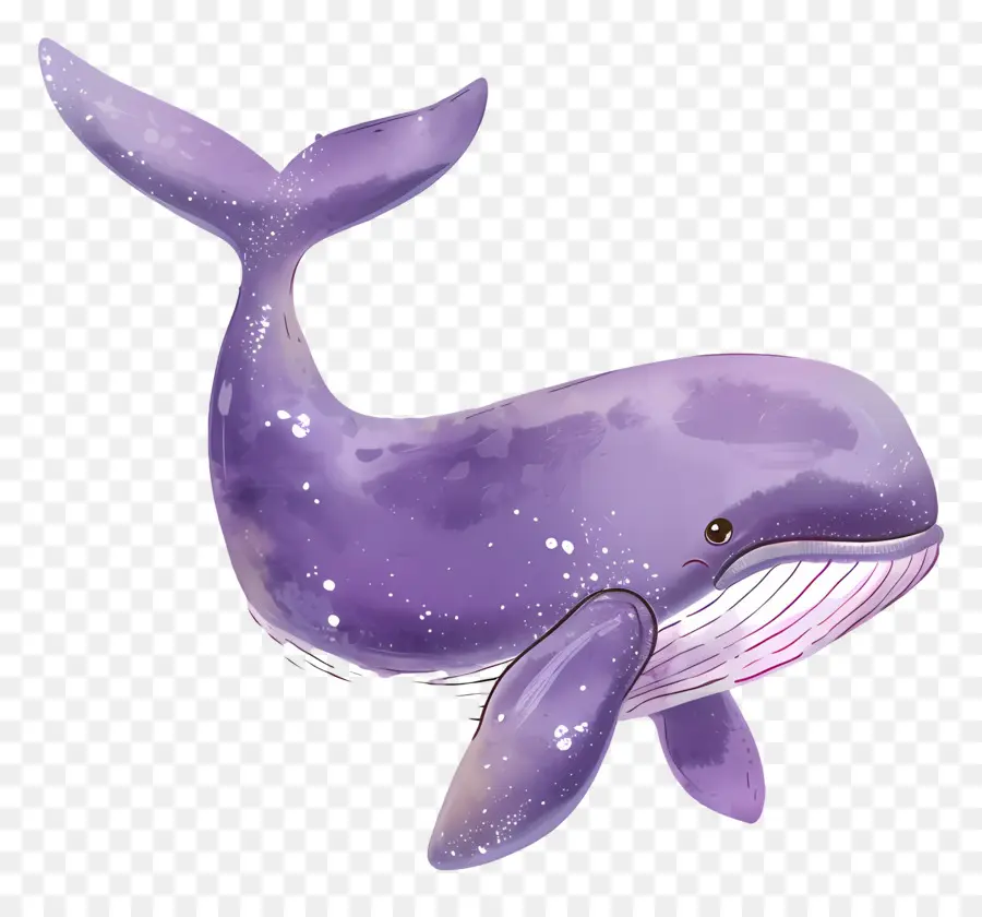 Ballena Acuarela，Ballena Morada PNG