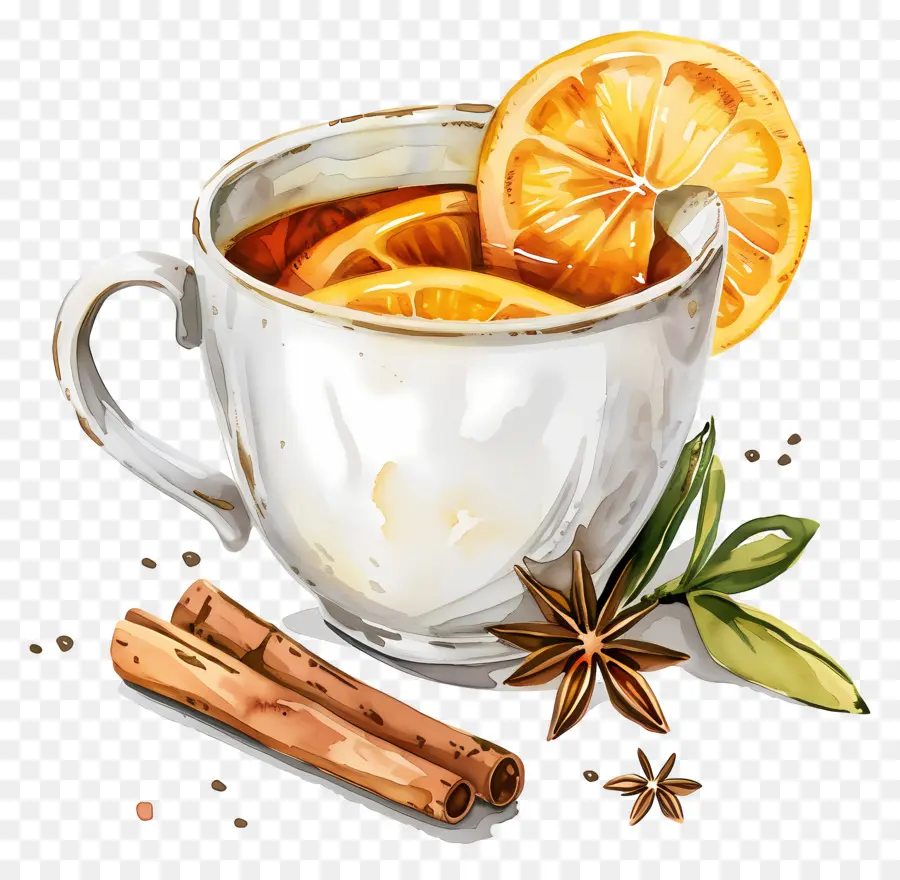 Vino Caliente Navideño，Taza De Te PNG