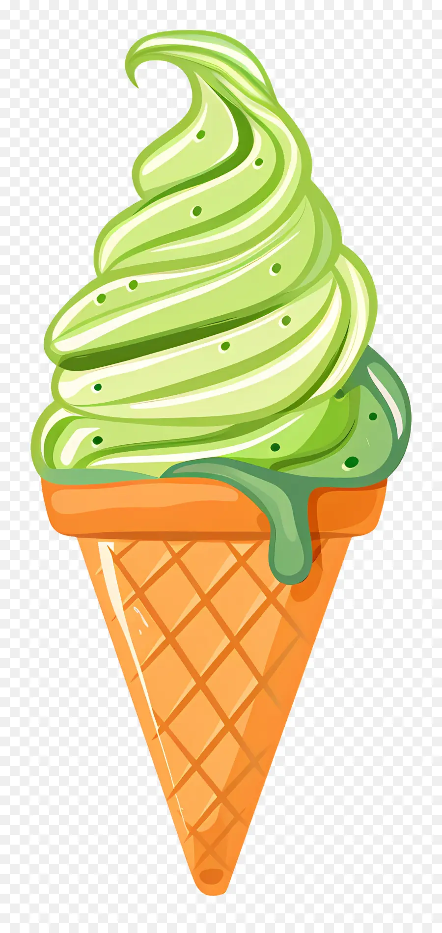 Helado De Matcha，Cono De Helado PNG