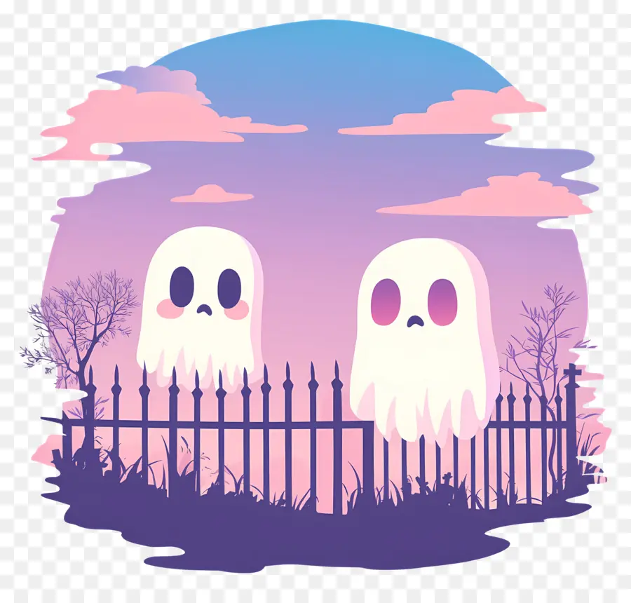 Valla De Halloween，Fantasmas PNG