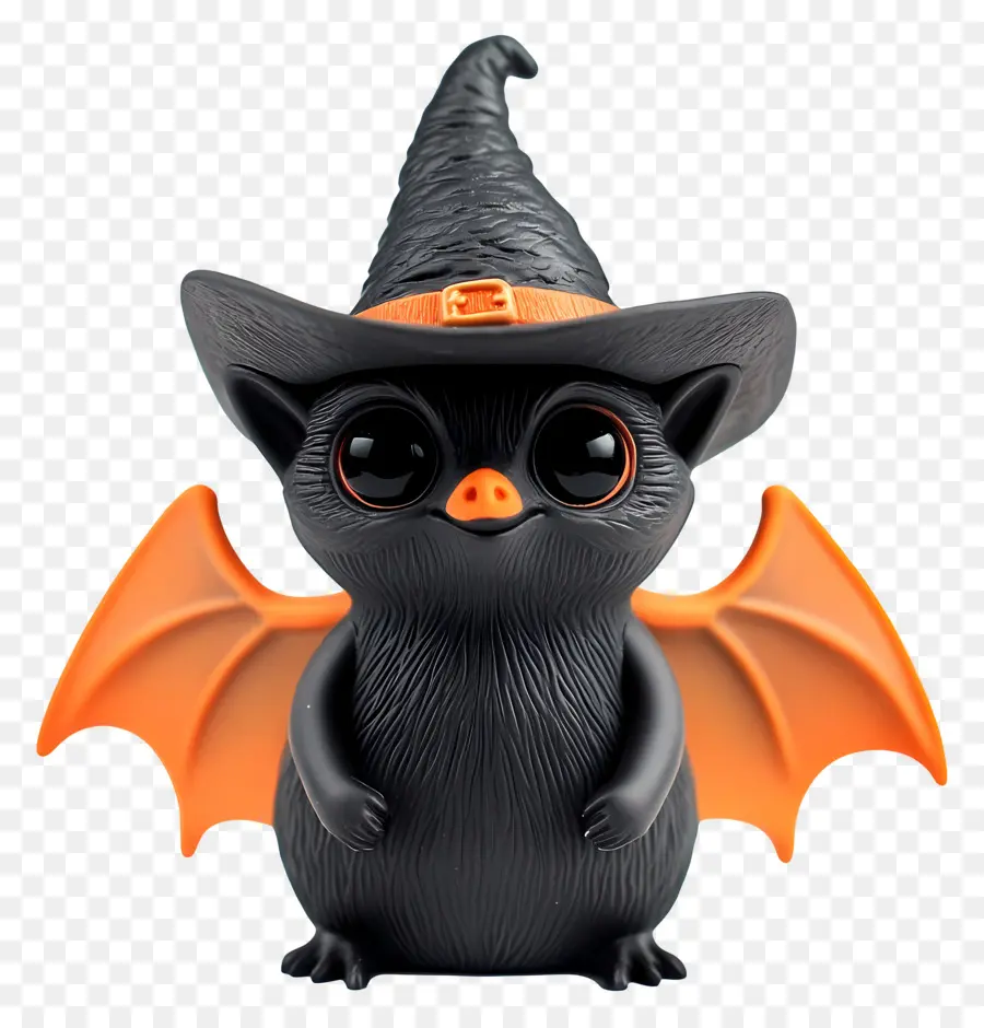 Murciélagos De Halloween，Lindo Murciélago Con Sombrero De Bruja PNG