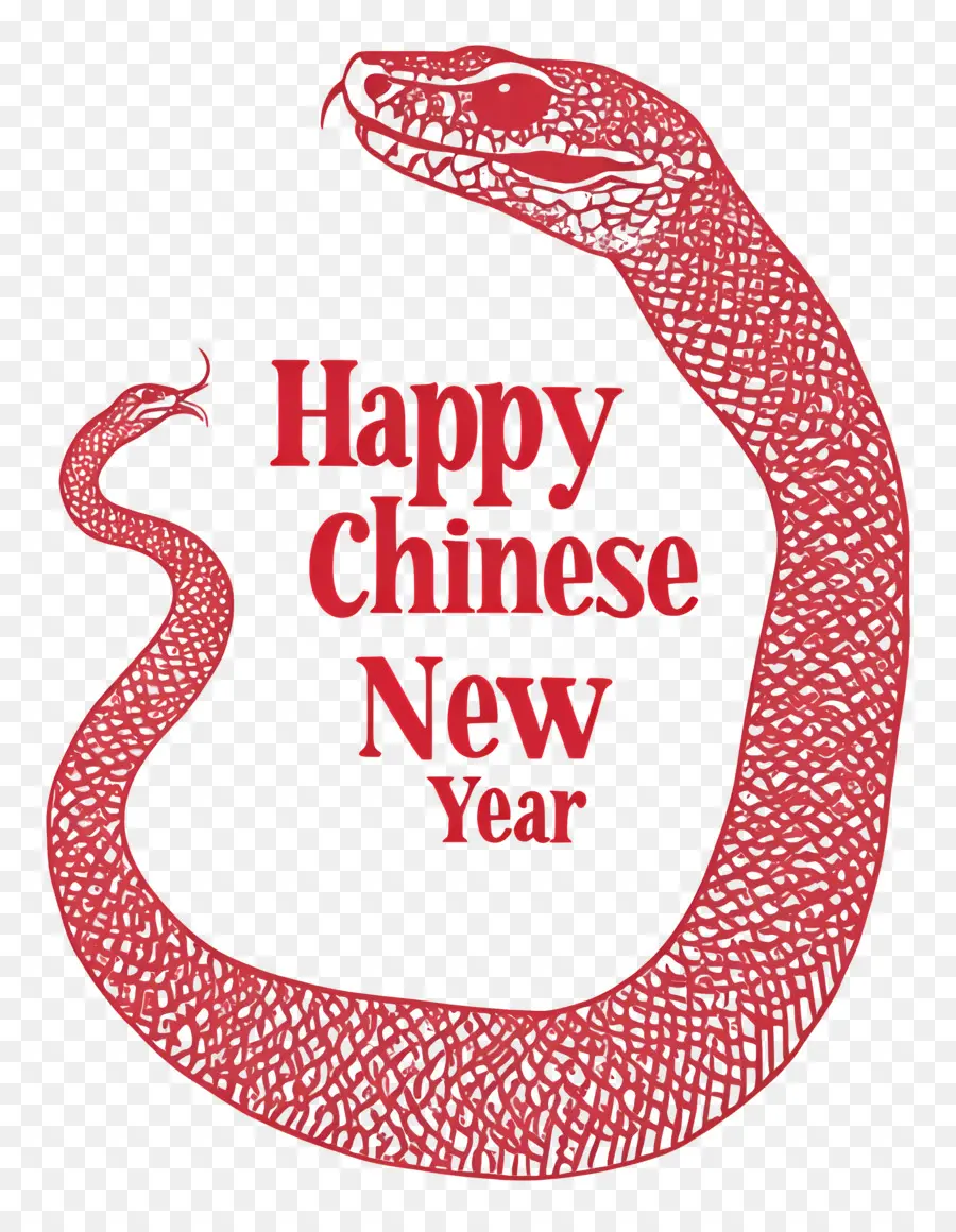 Año Nuevo Chino，Serpiente Roja PNG