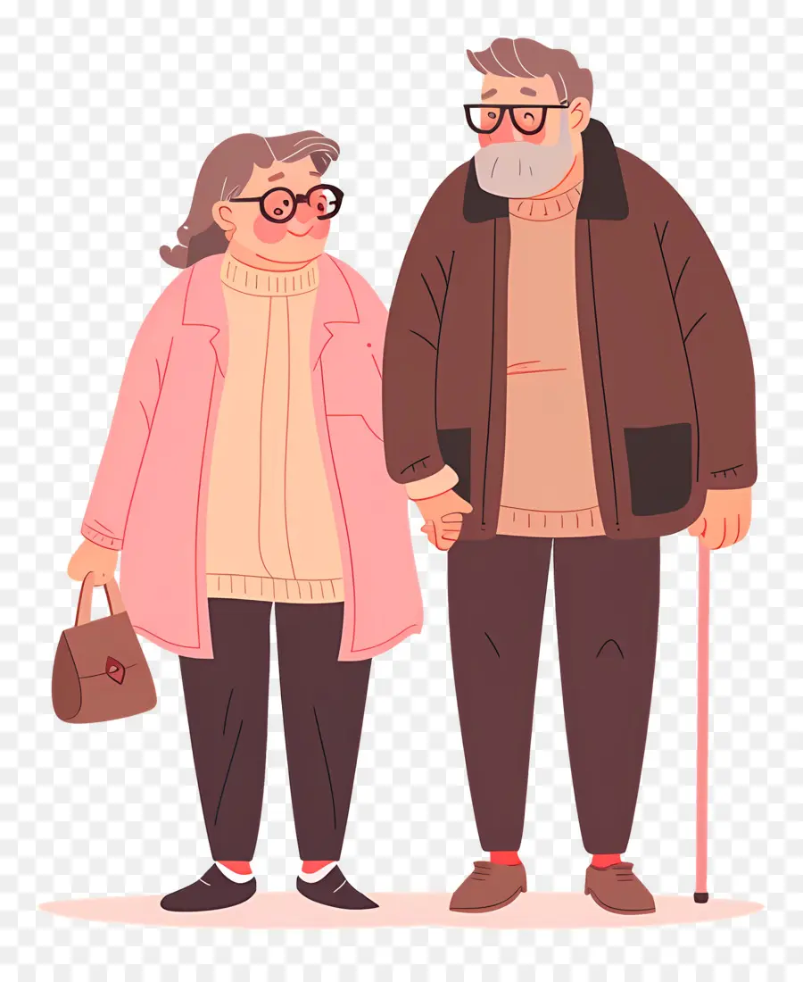 Gente Mayor，Pareja De Ancianos PNG