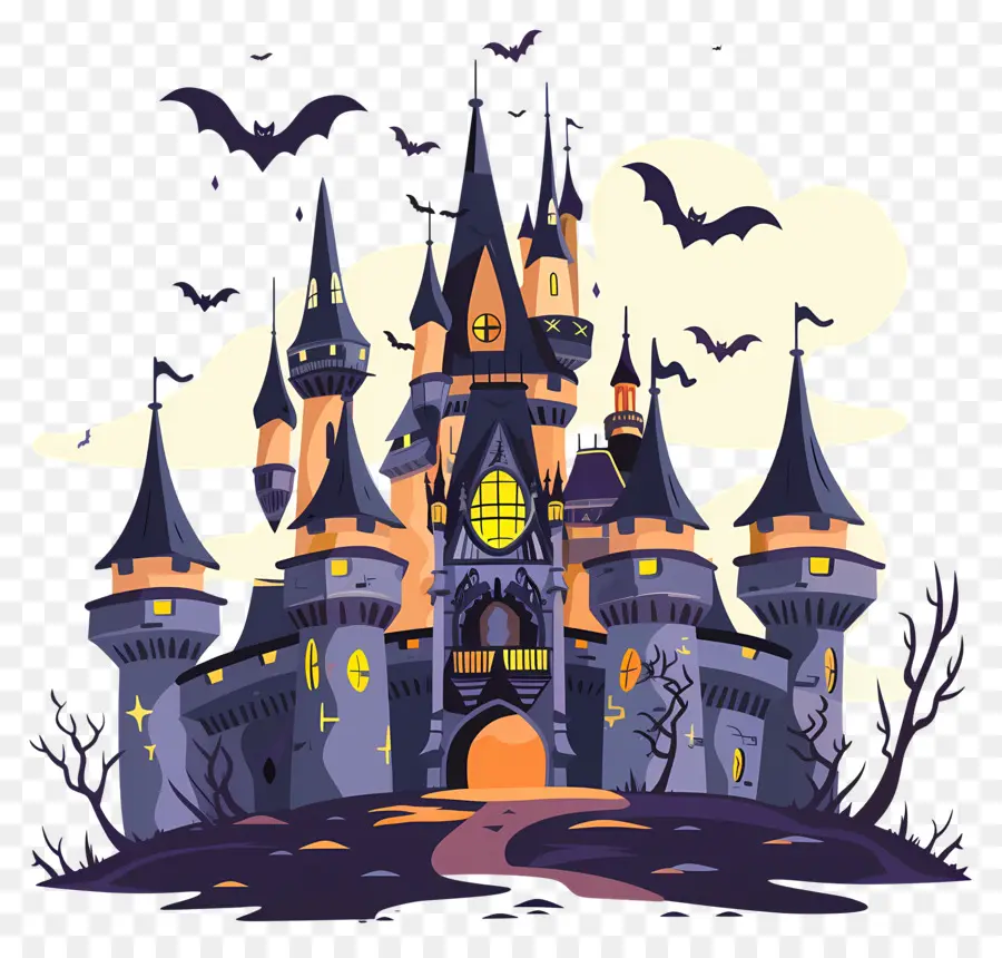 Castillo De Disney De Halloween，Casa Embrujada PNG