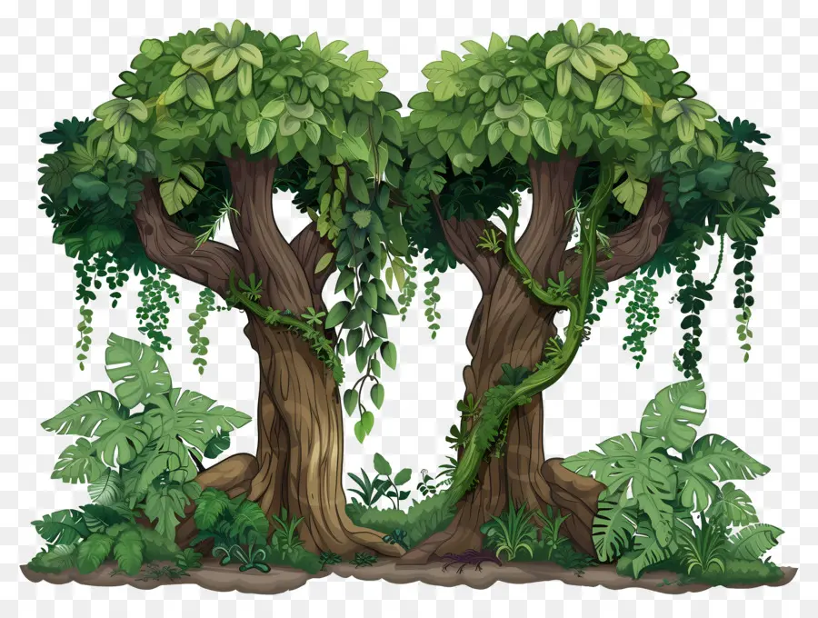 Secoya，árboles De Dibujos Animados PNG