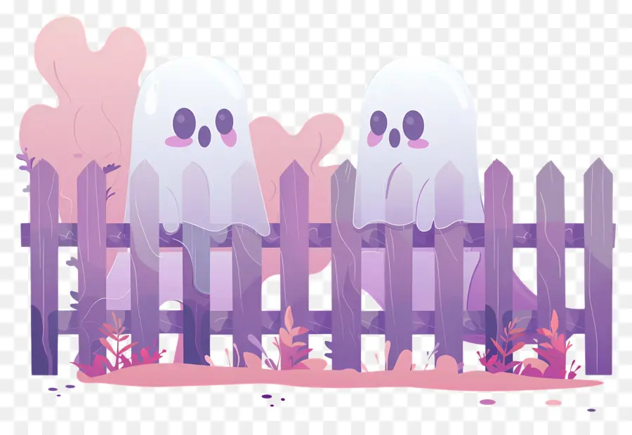 Valla De Halloween，Fantasmas Por Valla PNG