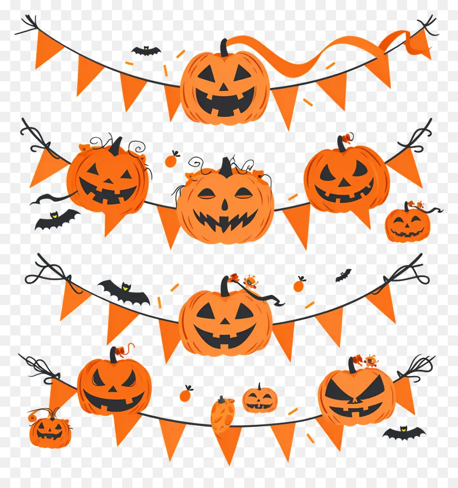 Guirnalda De Halloween，Decoraciones De Halloween PNG