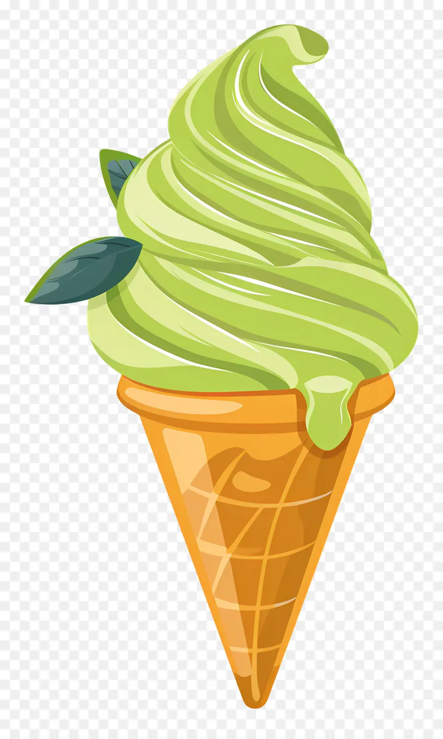 Helado De Matcha，Cono De Helado PNG