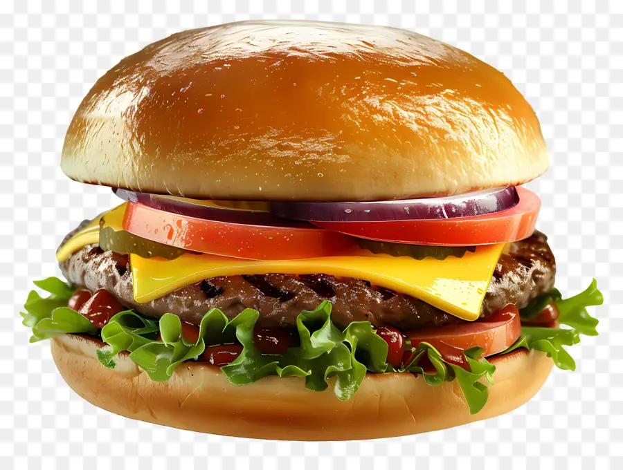 Hamburguesa Simple，Hamburguesa Con Queso PNG