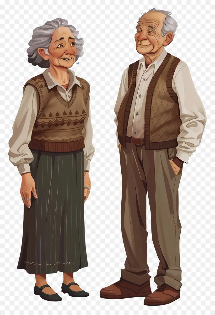 Gente Mayor，Pareja De Ancianos PNG