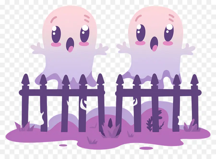 Valla De Halloween，Lindos Fantasmas PNG