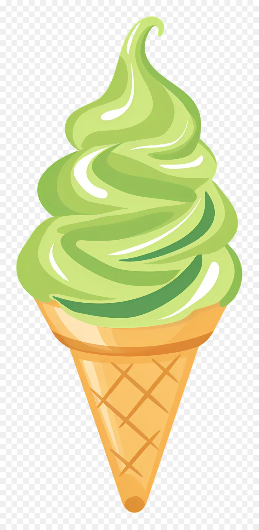 Helado De Matcha，Cono De Helado PNG