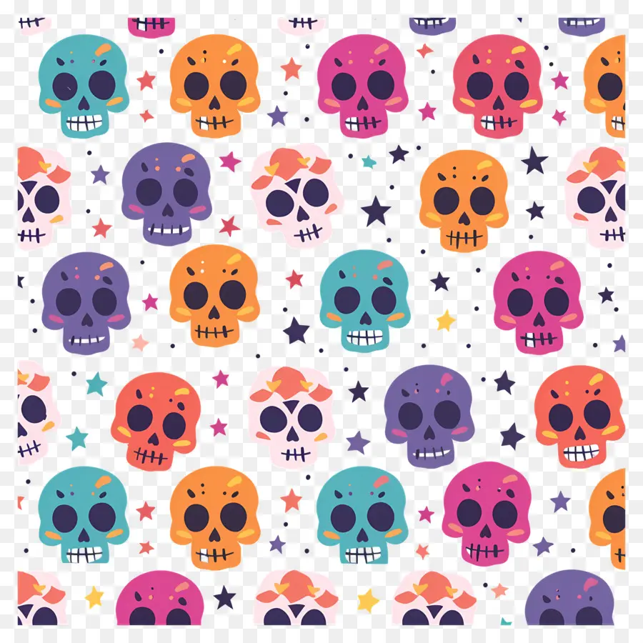 Lindas Calaveras，Calaveras Coloridas PNG