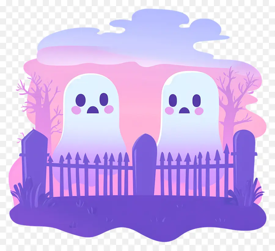 Valla De Halloween，Fantasmas PNG