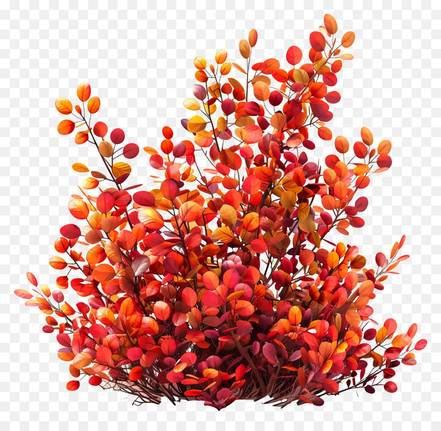 Arbustos De Otoño，Hojas De Otoño PNG