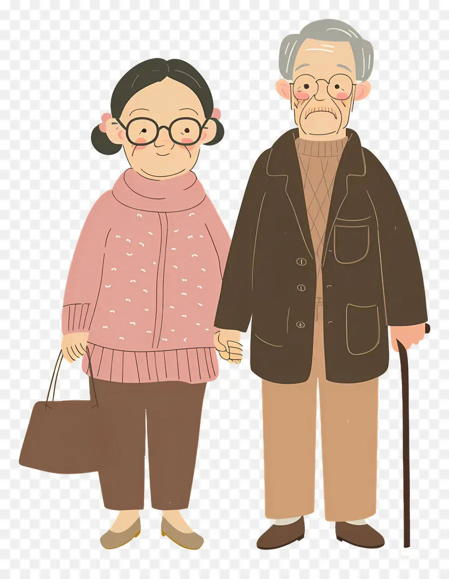 Gente Mayor，Pareja De Ancianos PNG