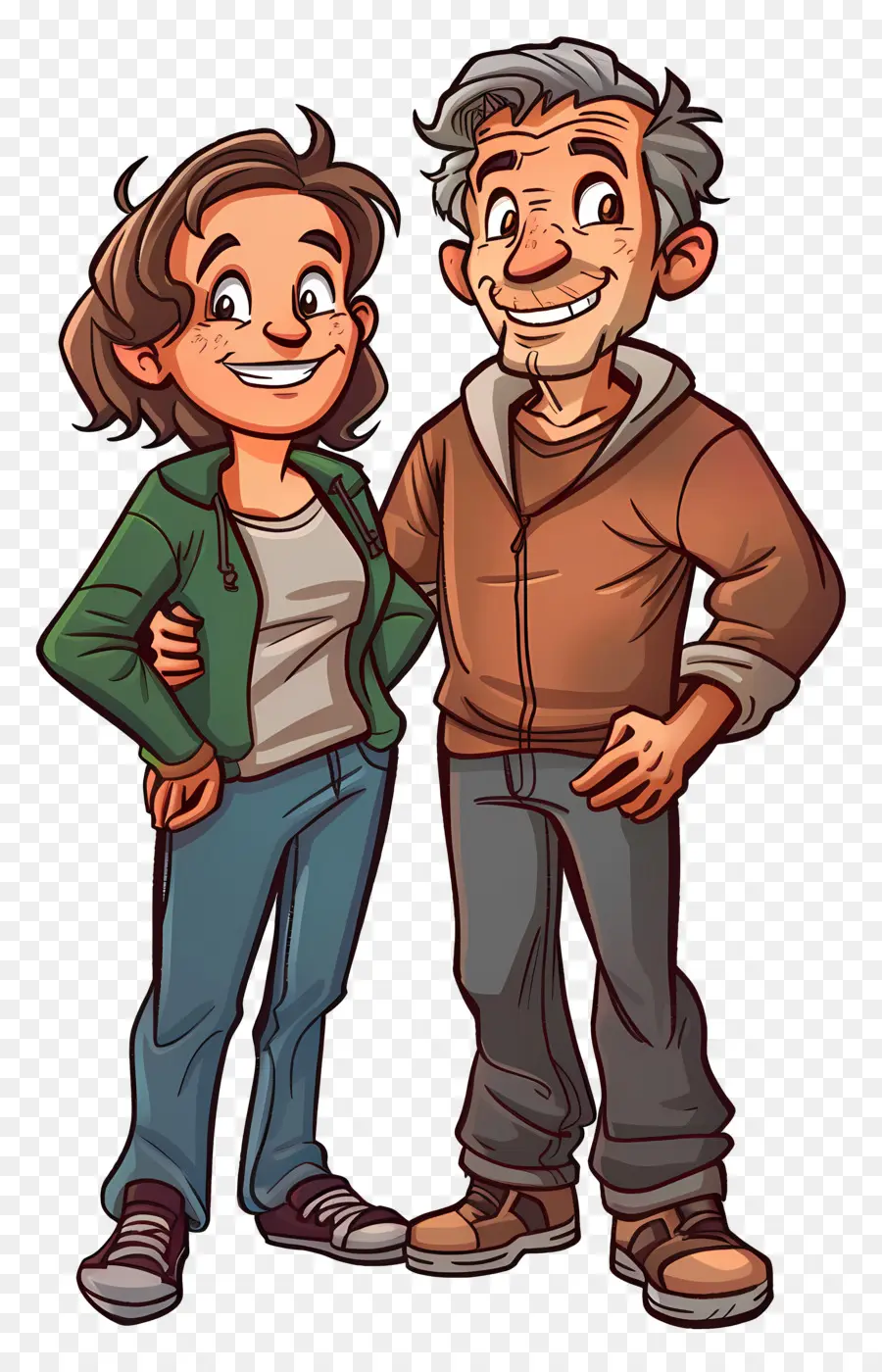 Gente Mayor，Pareja De Dibujos Animados PNG