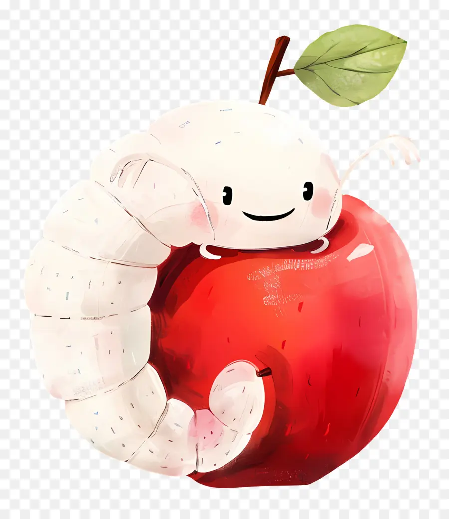 Manzana Con Gusano，Gusano En Apple PNG