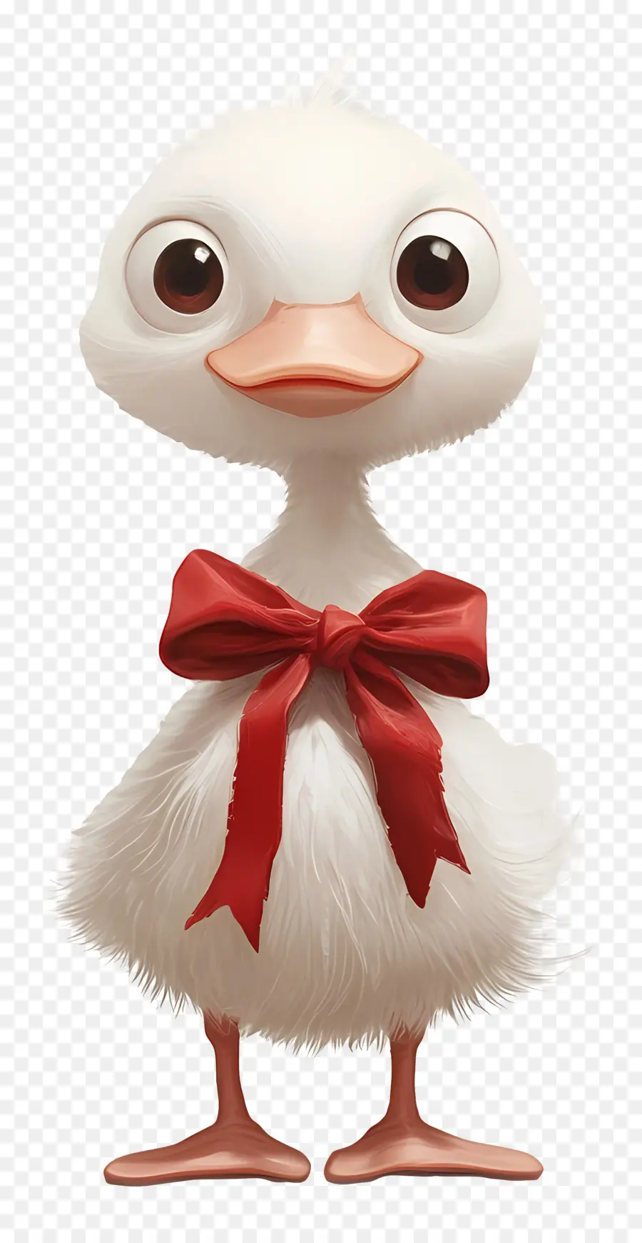 Pato Navideño，Pato Con Lazo Rojo PNG