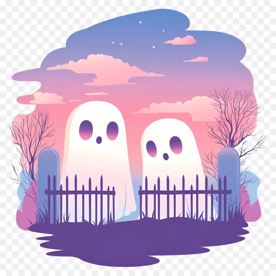 Valla De Halloween，Fantasmas PNG