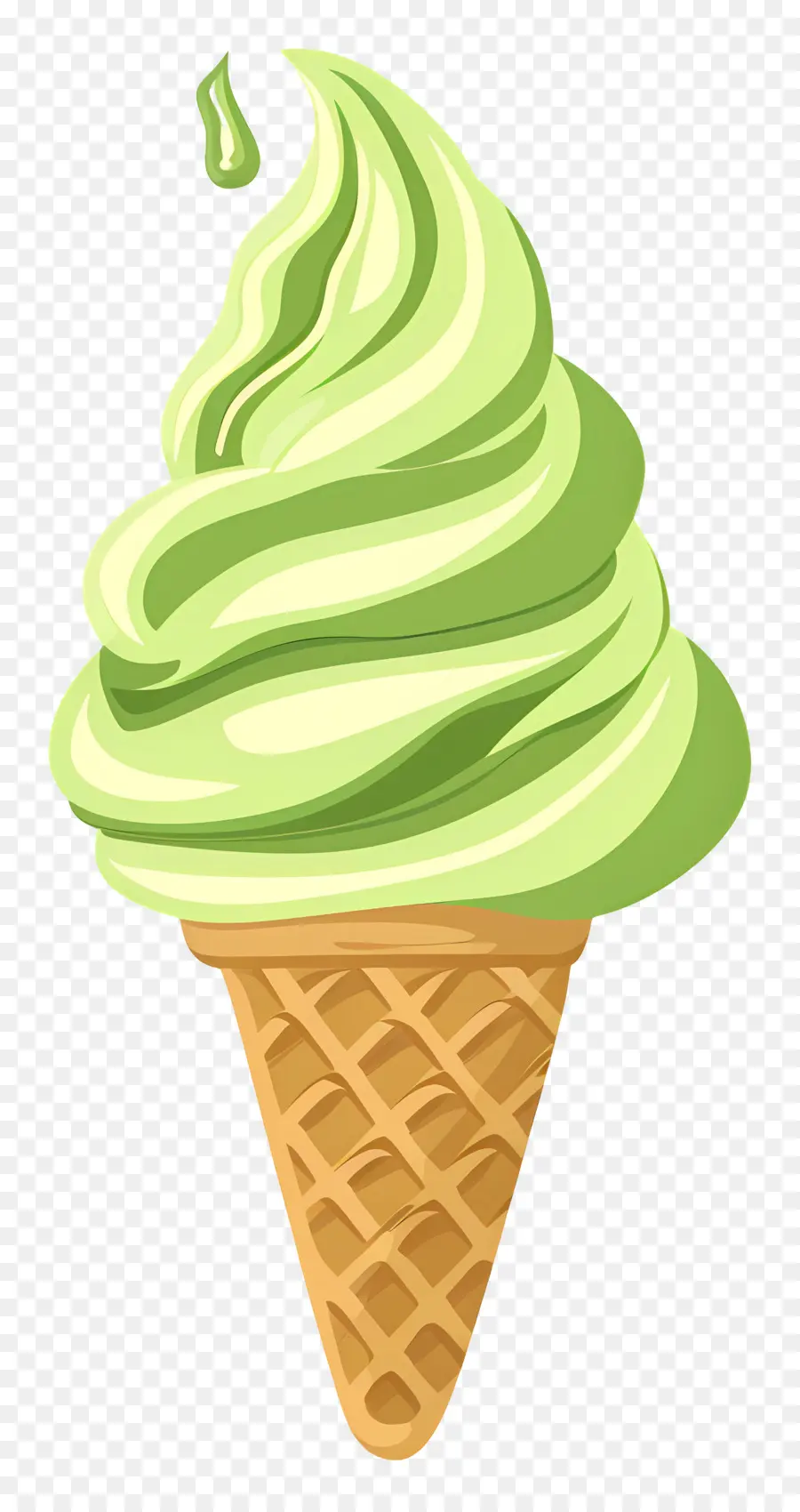 Helado De Matcha，Cono De Helado PNG