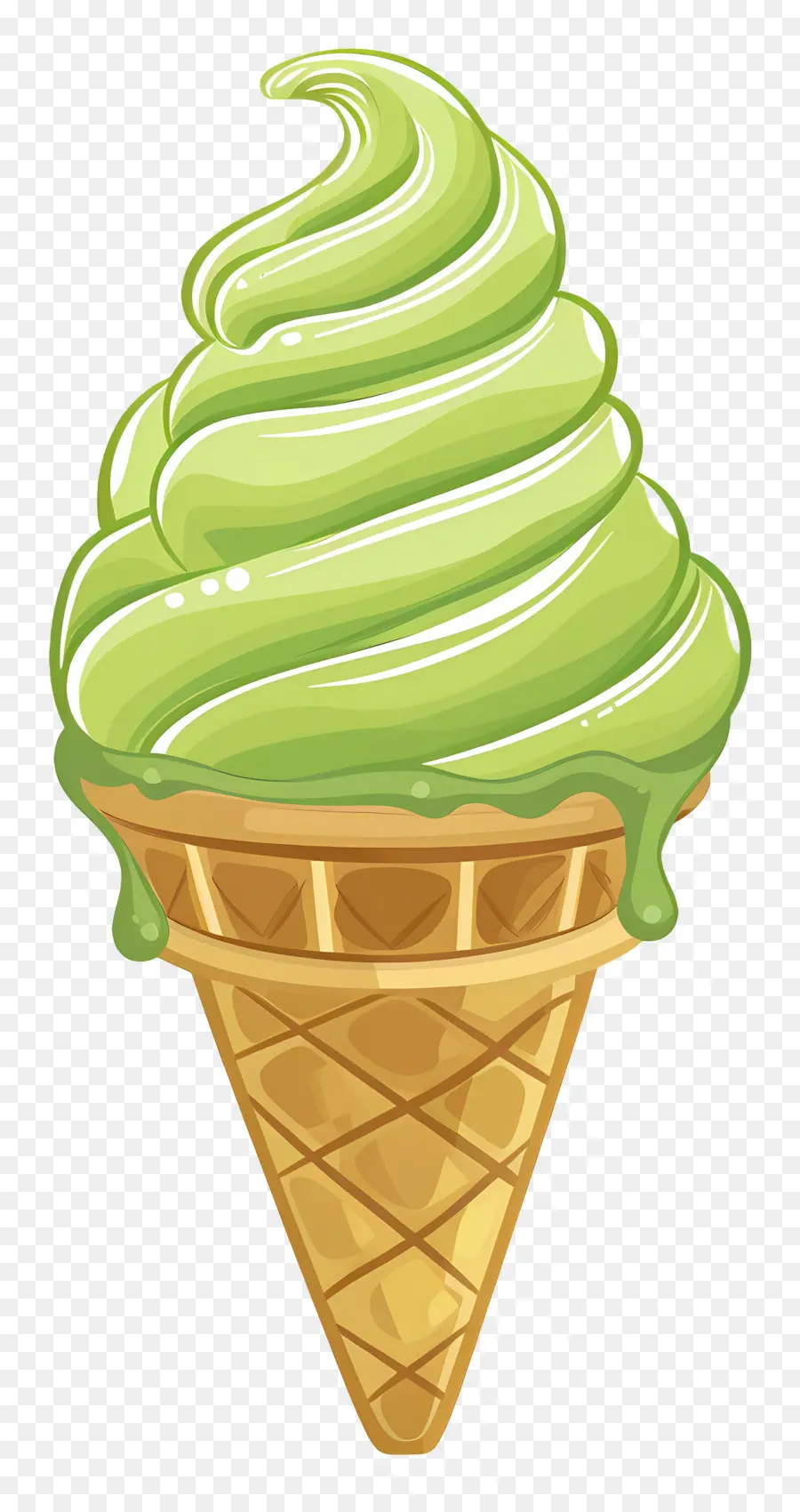 Helado De Matcha，Cono De Helado PNG