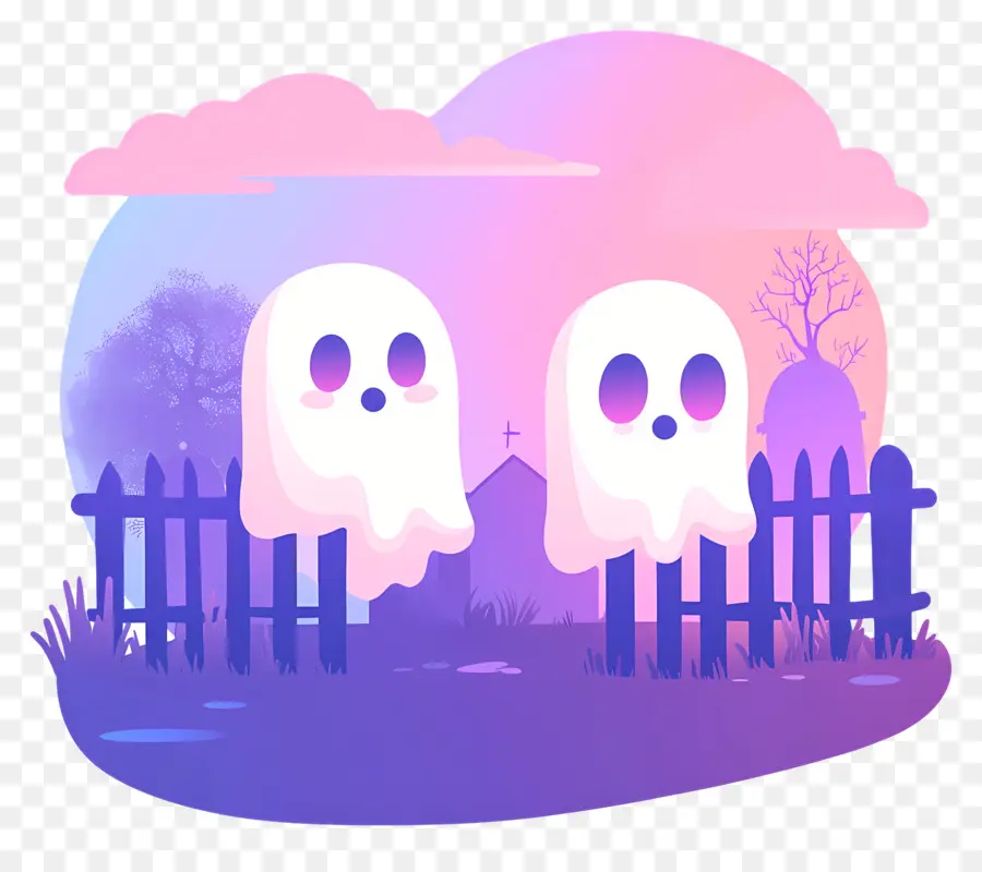 Valla De Halloween，Fantasmas PNG