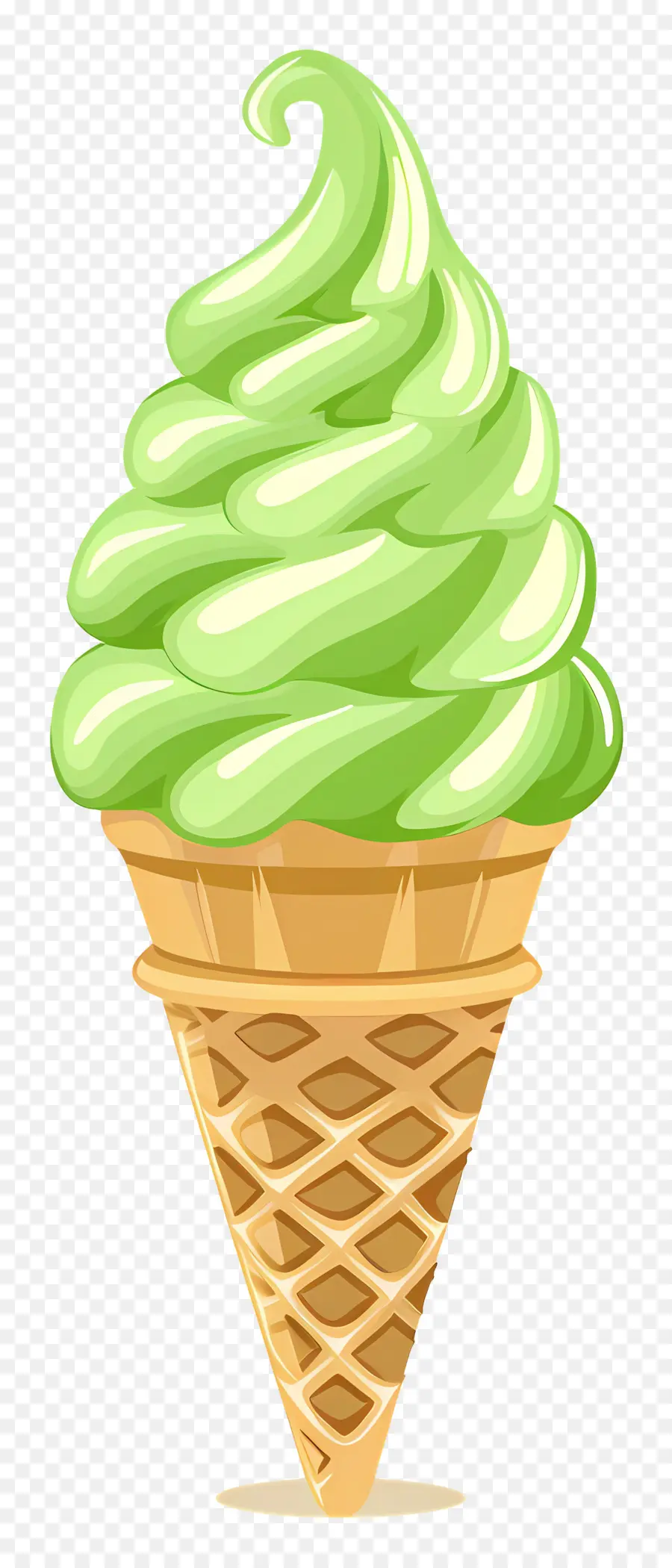 Helado De Matcha，Cono De Helado PNG