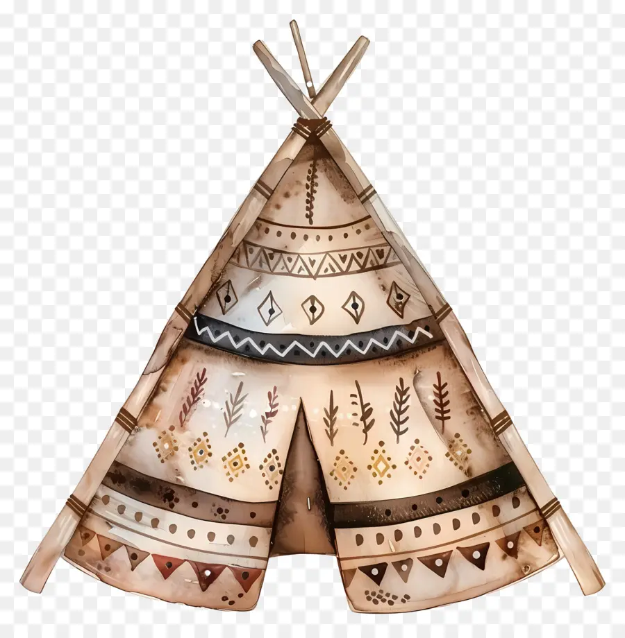 Tienda India De Acuarela，Tipi Decorativo PNG