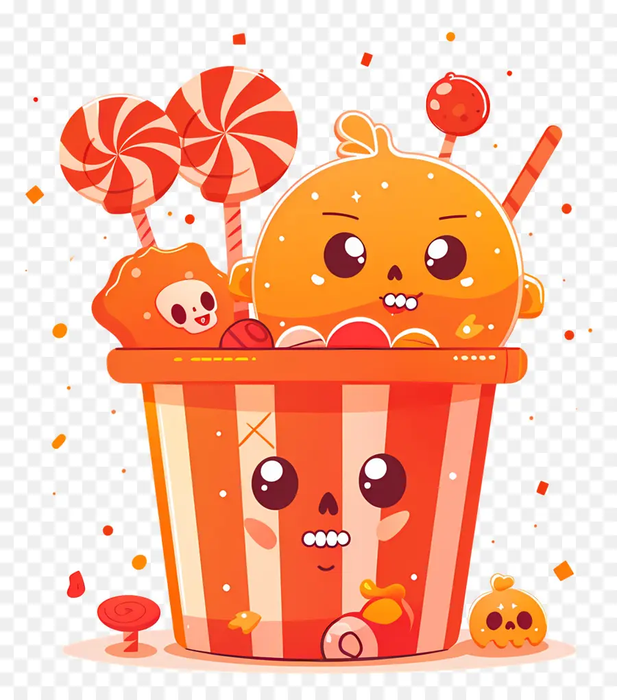 Cesta De Halloween，Cubo De Dulces PNG