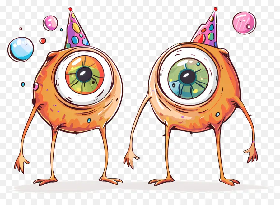 Globos Oculares De Monstruo，Monstruos Con Ojos De Fiesta PNG