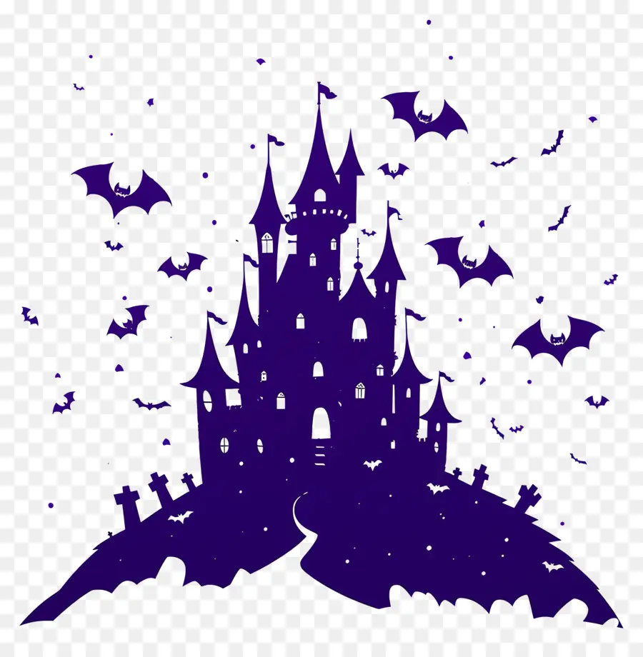 Castillo De Disney De Halloween，Castillo Embrujado PNG