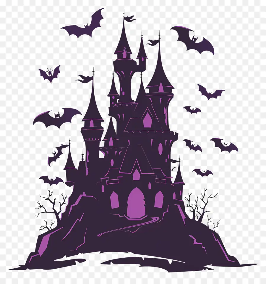 Castillo De Disney De Halloween，Castillo Embrujado PNG