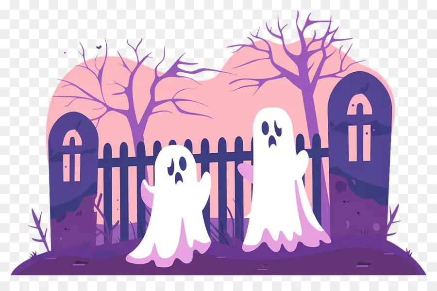 Valla De Halloween，Fantasmas PNG