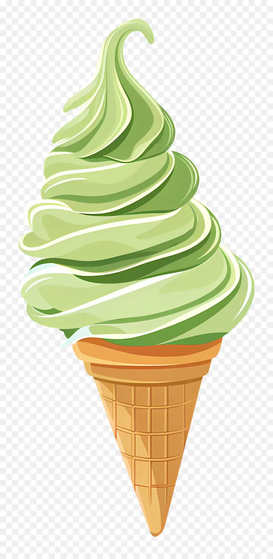 Helado De Matcha，Cono De Helado PNG