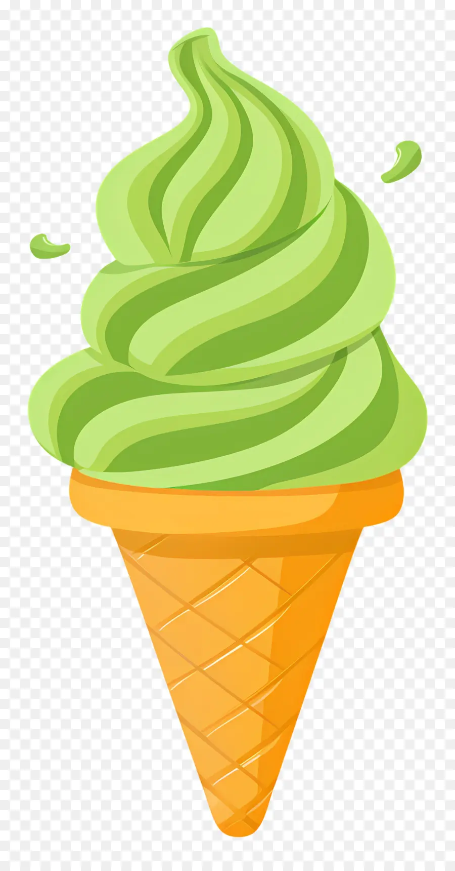 Helado De Matcha，Cono De Helado PNG