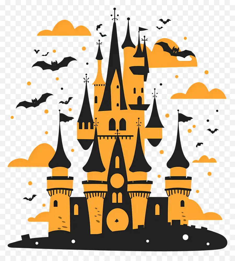 Castillo De Disney De Halloween，Castillo Embrujado PNG