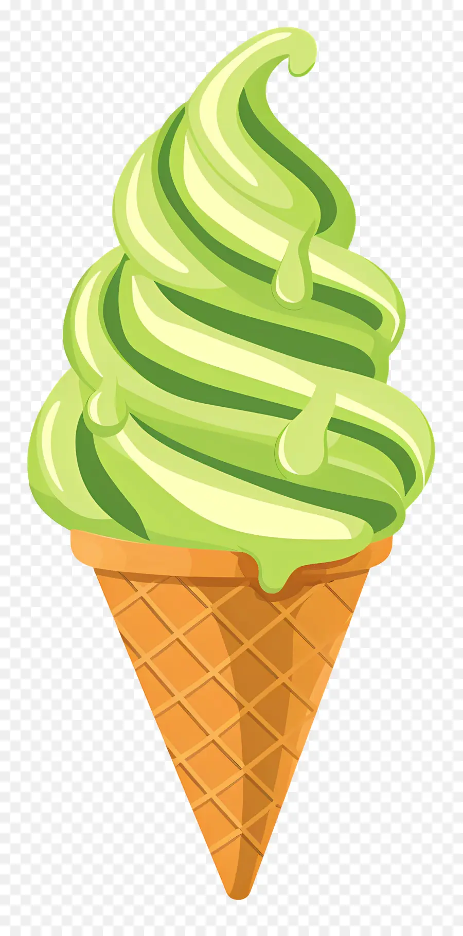 Helado De Matcha，Cono De Helado PNG