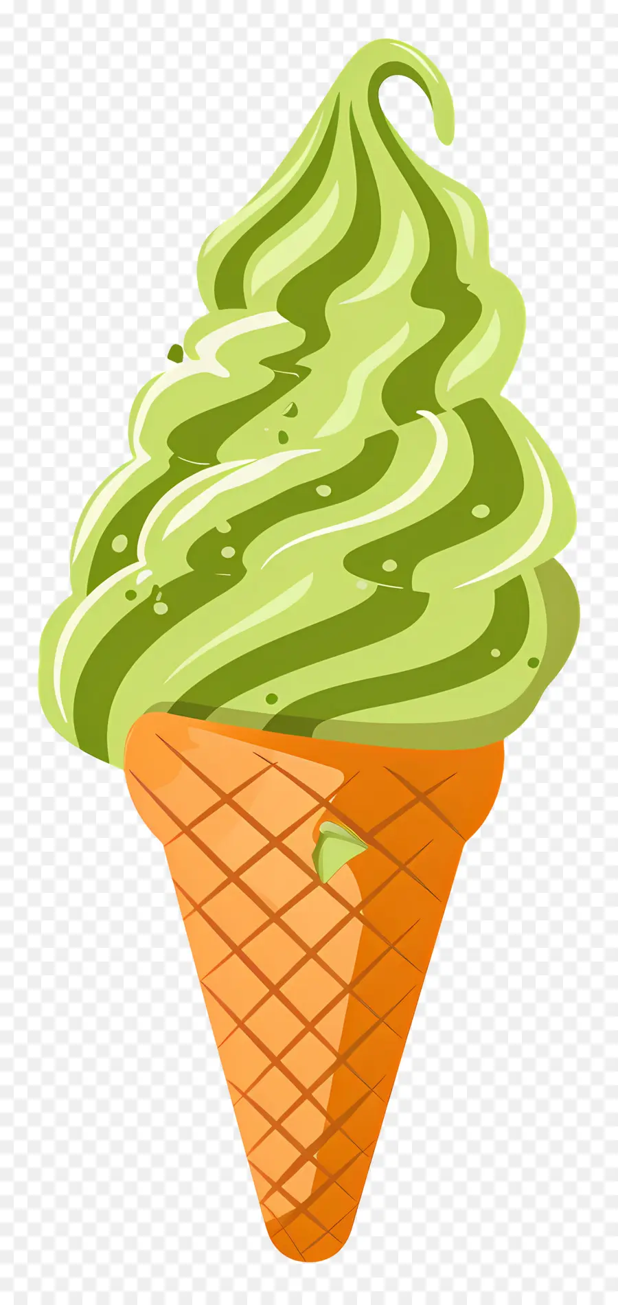 Helado De Matcha，Cono De Helado PNG