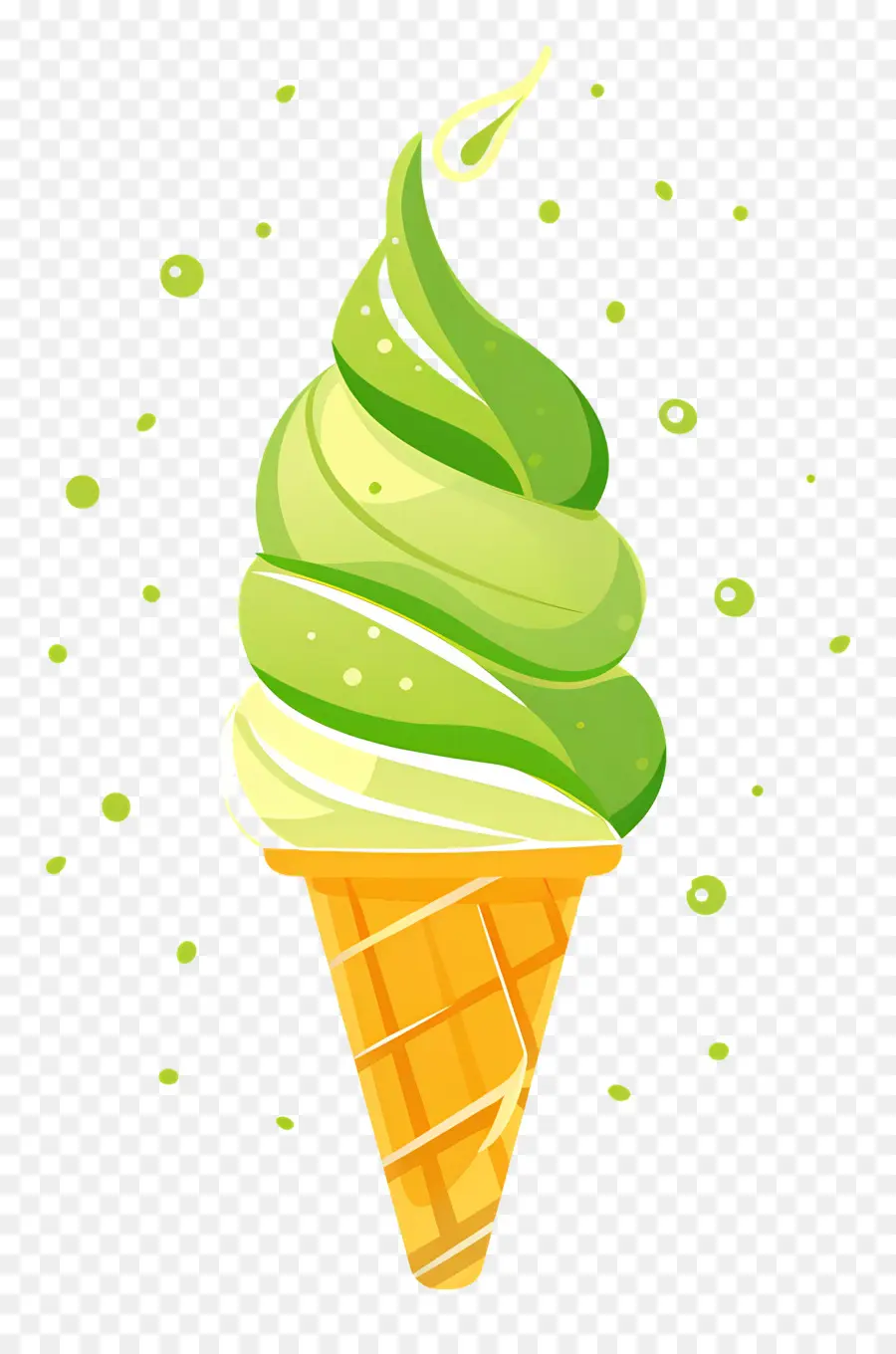 Helado De Matcha，Cono De Helado PNG