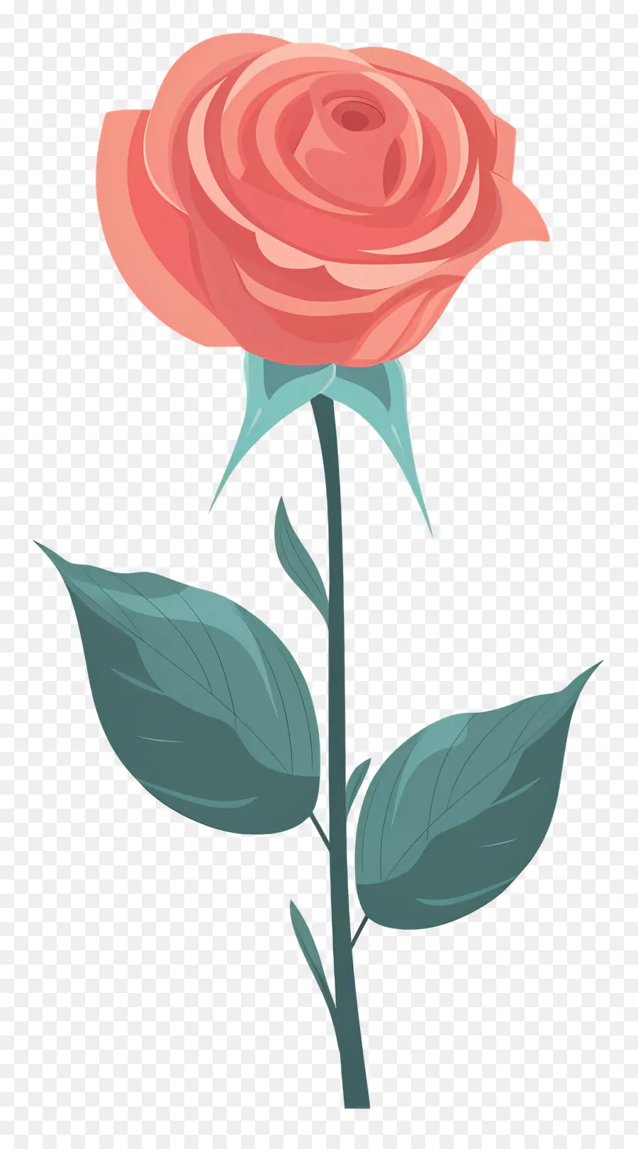 Rosa Roja，Flor Rosa De Dibujos Animados PNG