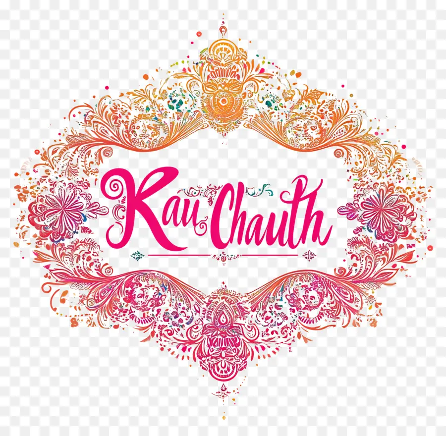 Karva Chauth，Diseño De Texto De Karva Chauth PNG